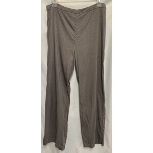 Eileen Fisher Linen Pants Grey Size 10 Side Zipper Lightweight